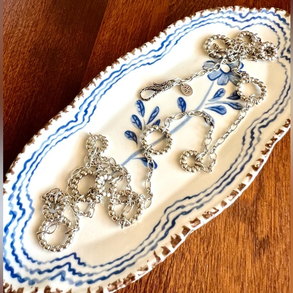 John Hardy Open Circle Stationed Long Chain Necklace in Sterling Silver - Picture 10 of 15